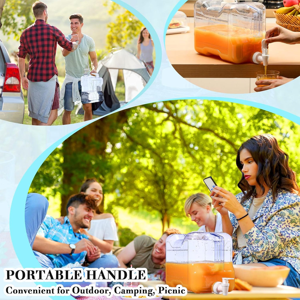 Refrigerator Water Dispenser 2 Gallon Drink Dispenser for Fridge - Set of 6