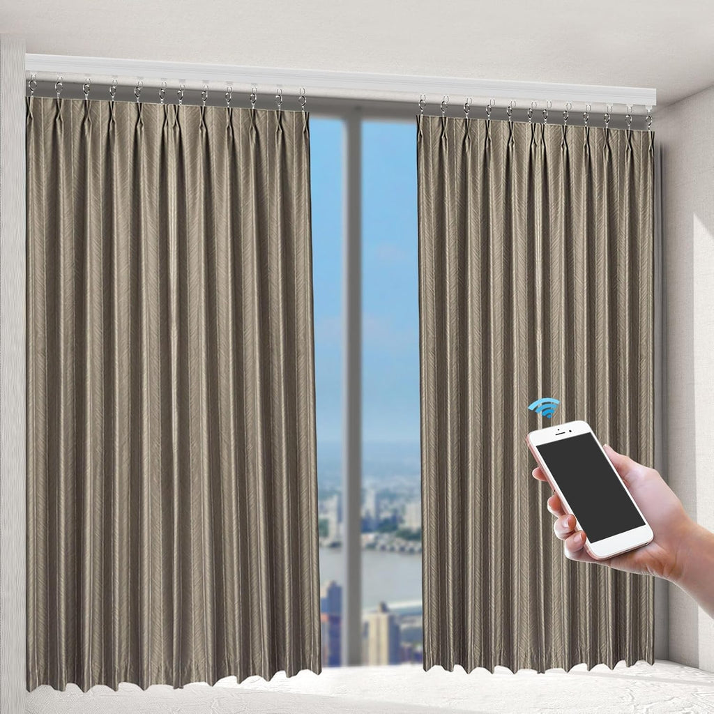 Motorised Curtain Rail, Automatic Curtain Track, Ceiling Curtain Track, Motorized Curtain Rods with Remote Control