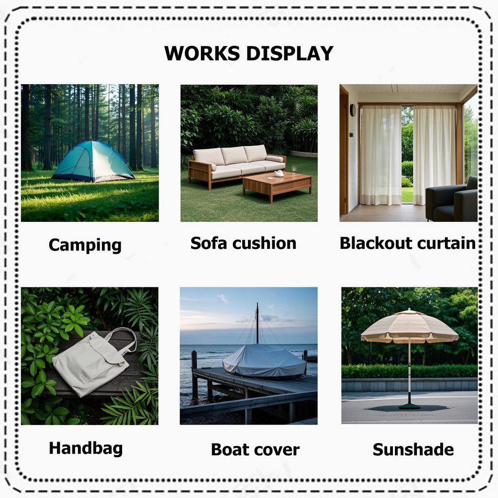 Fabric by The Yard, 58" W 600D Upholstery Polyester Material, Indoor Outdoor Water Resistant Fabric for Chair