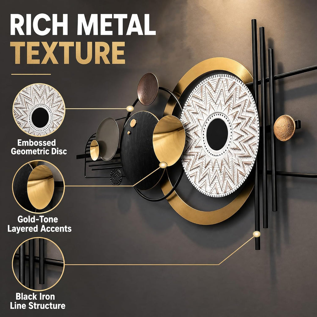 Large Modern 3D Wall Art Metal Sculpture