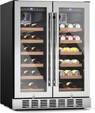 Wine Fridge Beverage Refrigerator - 24 Inch Wine Cooler Refrigerator, 34 Bottles
