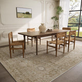 9x12 Area Rug Living Room: Washable Rug Non Slip Low Pile Soft Faux Wool Non Shedding Distressed Vin