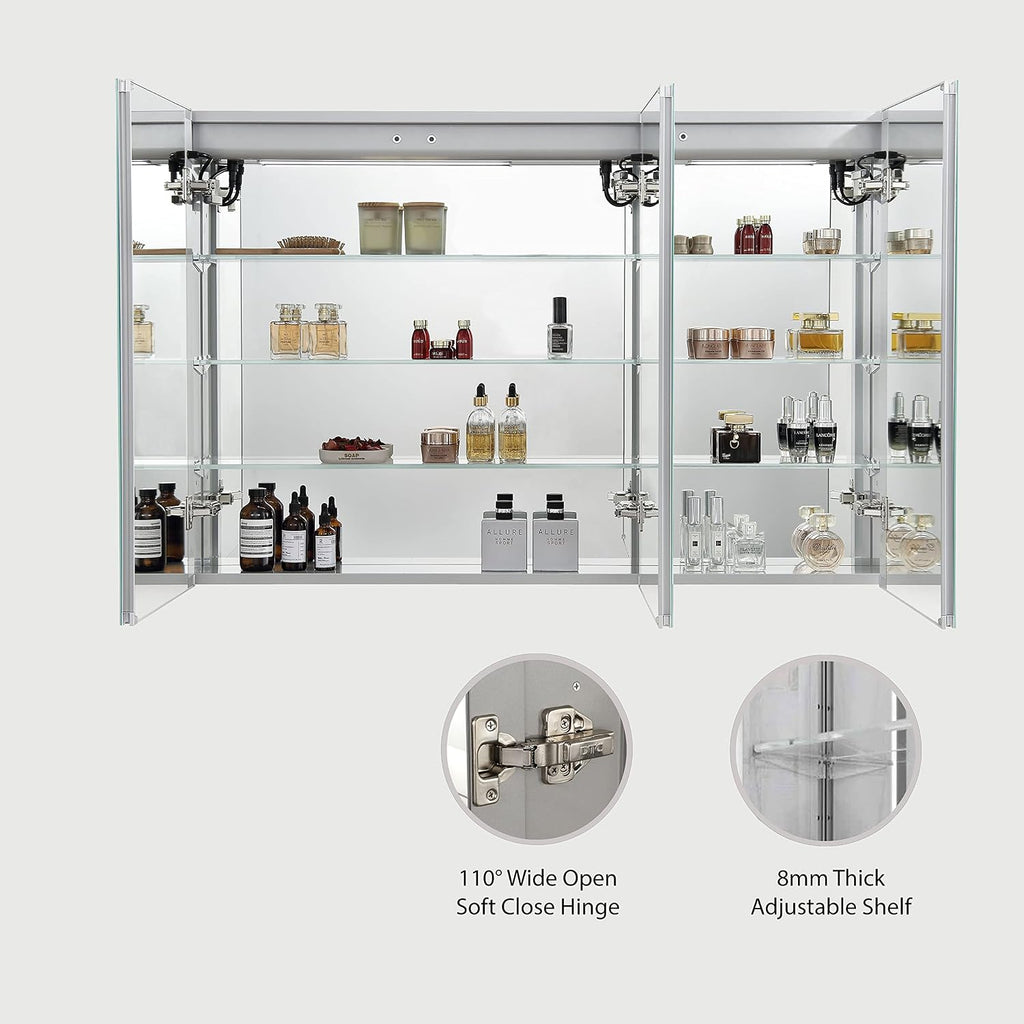 LED Lighted Bathroom Medicine Cabinet Mirror, Defogger, 48x32 | Bathroom Storage Cabinet, Medicine Cabinets