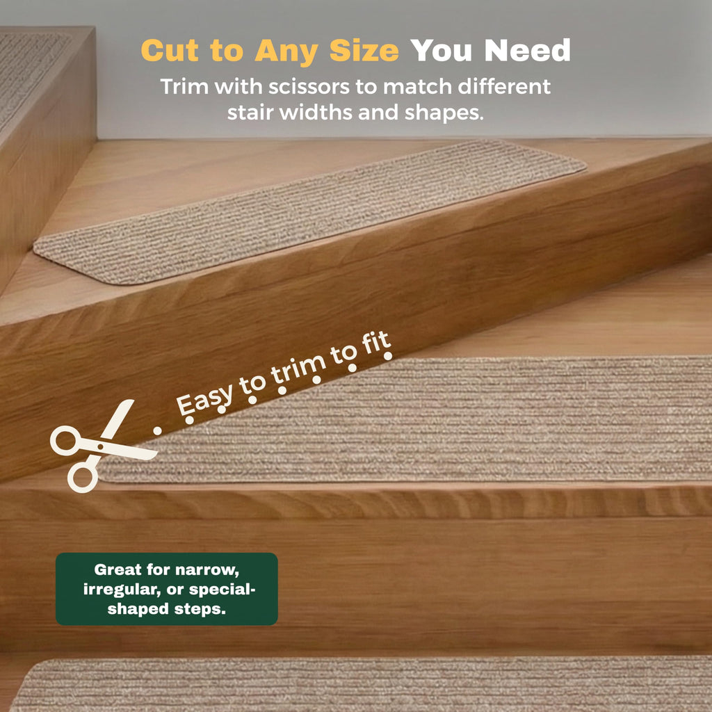 Carpet for Wooden Steps, 15 Pack, 8" x 30", Cornstalk