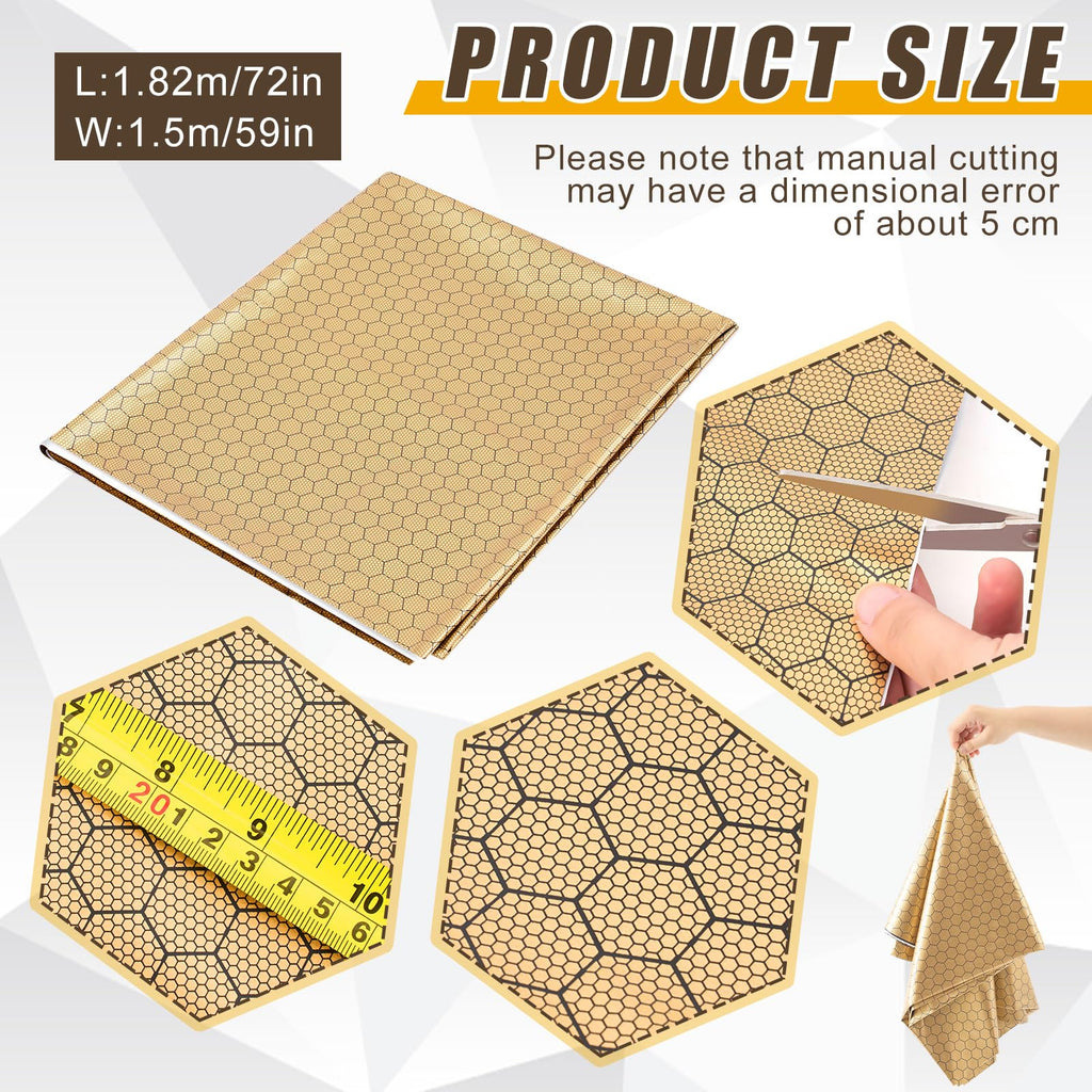 Graphene Thermal Fabric 59" x 2 Yard Honeycomb Insulated Lining