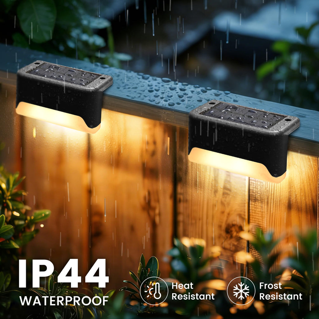 Solar Deck Lights Outdoor,Fence Lights Waterproof,16 Pack Warm White