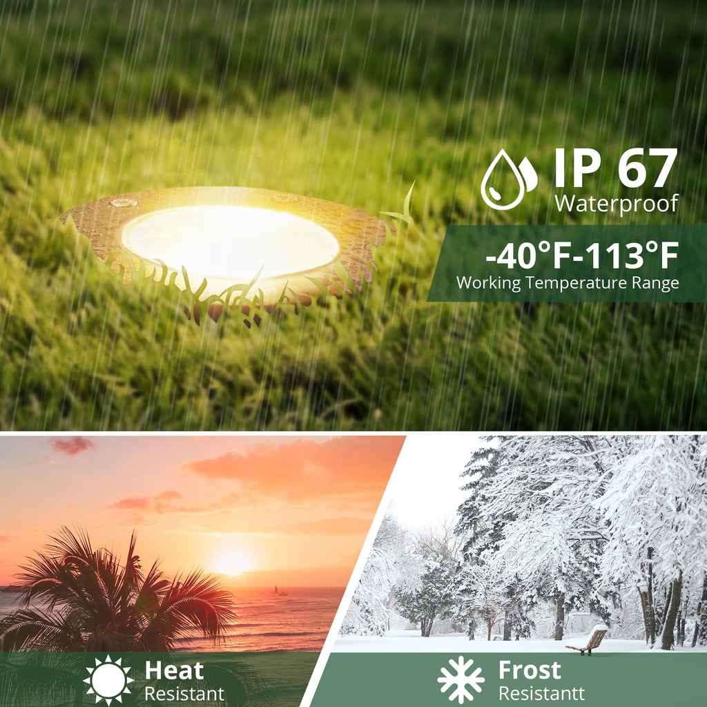 Outdoor Brass Well Lights, Low Voltage LED In Ground Light
