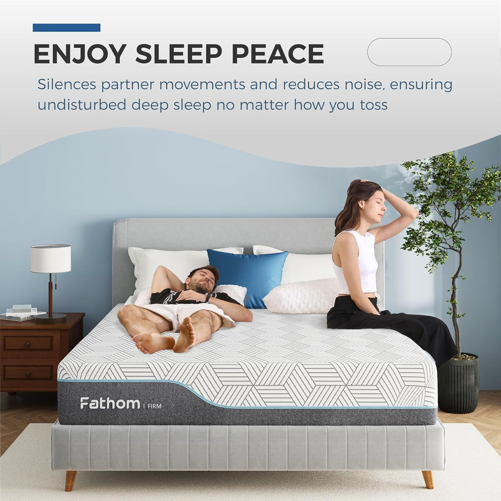 Firm Queen Mattress 12 Inch Memory Foam Mattress Queen Size Bed in a Box for Back Pain Relief and Cool Sleep with Gel