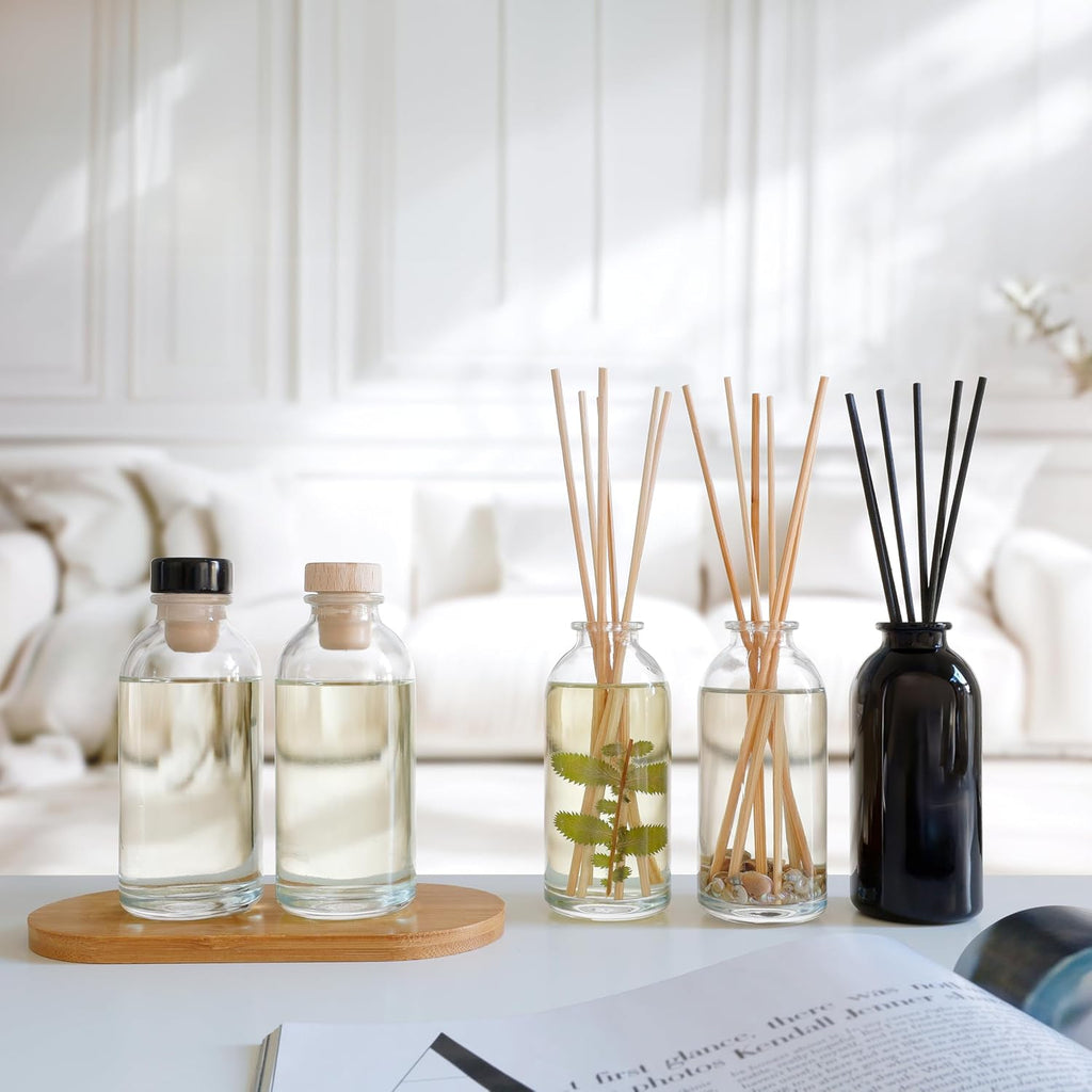 Eucalyptus & Sage Oil Reed Diffuser Refill | Eucalyptus, Sage, Mint, Lime and Cedarwood| Includes a Free Set of Reed - Set of 4