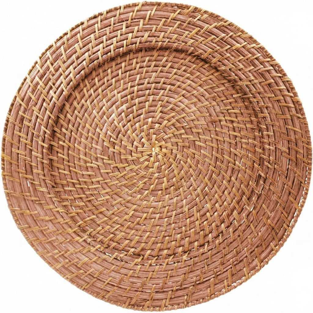 Rattan Charger Plates Hand Woven Round Harvest, 13" - 4 Set - Set of 4