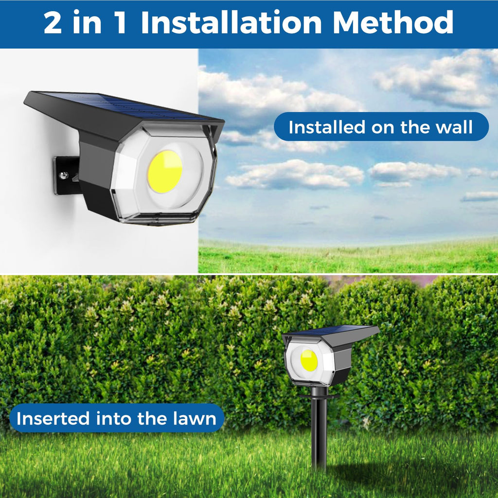 4 Pack Solar Spot Lights Outdoor Waterproof, Landscape Spotlights