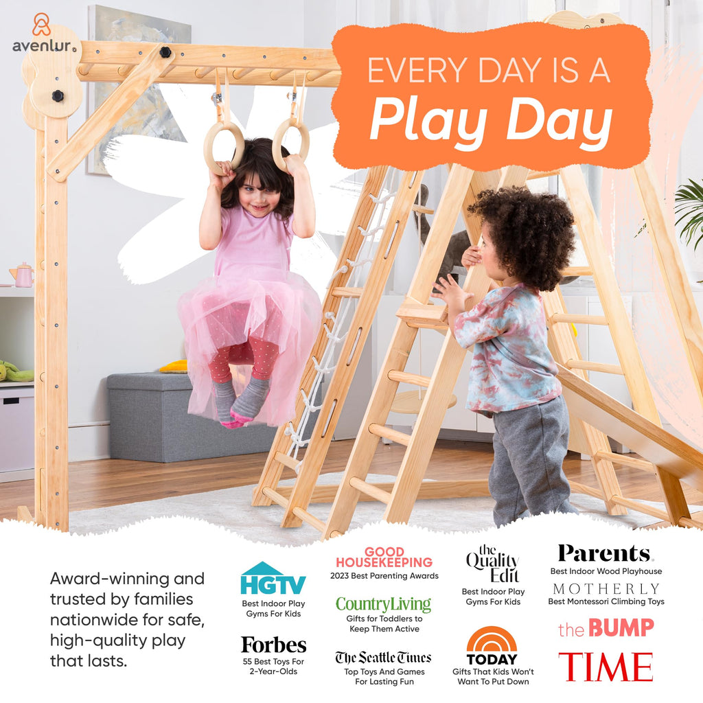 Chestnut 8-in-1 Foldable Jungle Gym, Indoor Playground