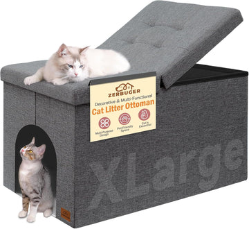 Cat Litter Box Enclosure Furniture for Odor Control