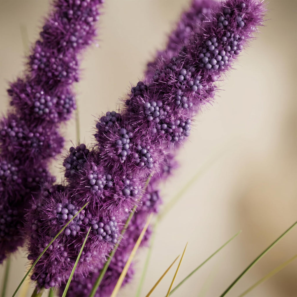 20 PCS Artificial Purple Grass Stems, 17.7in Faux Grass Plant for Vase