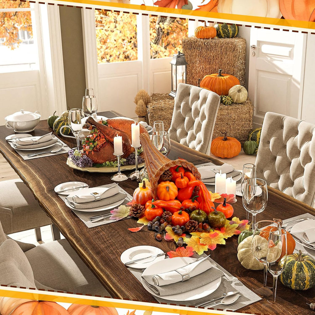 Fall Cornucopia Basket Fall Table Centerpieces, Classic - Set of 101