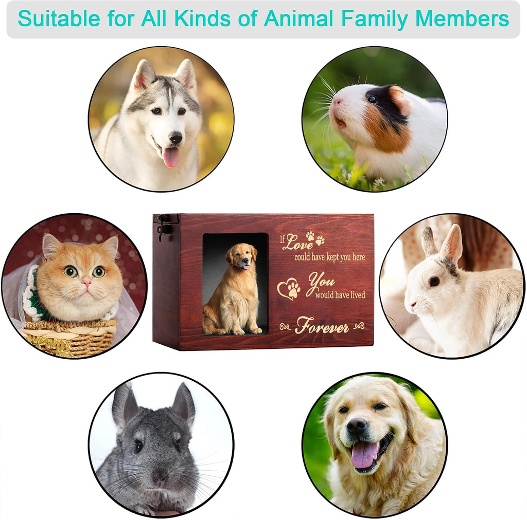 Pet Memorial Urns for Dogs or Cats Ashes with Photo Frame