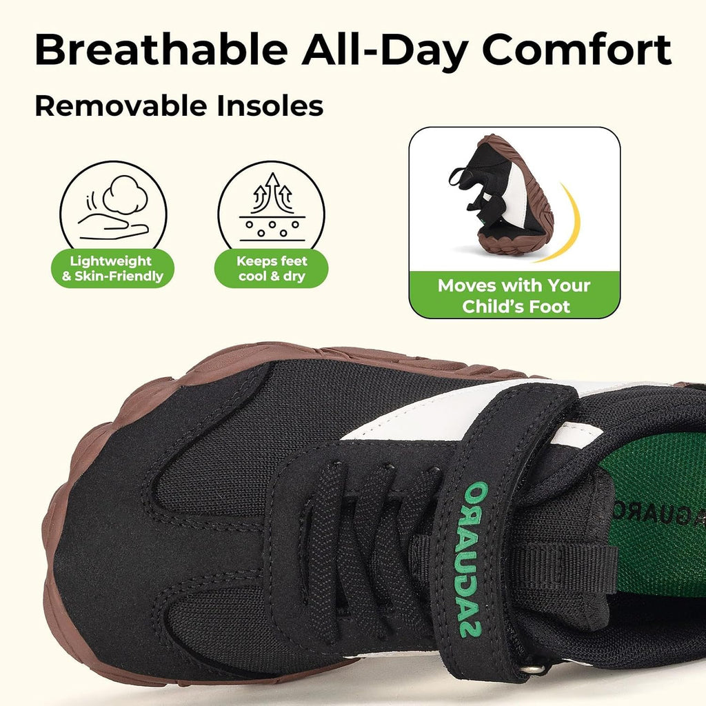 Kids' Barefoot Shoes Wide Toe Box Zero Drop Sneakers Non-Slip Minimalist Shoe