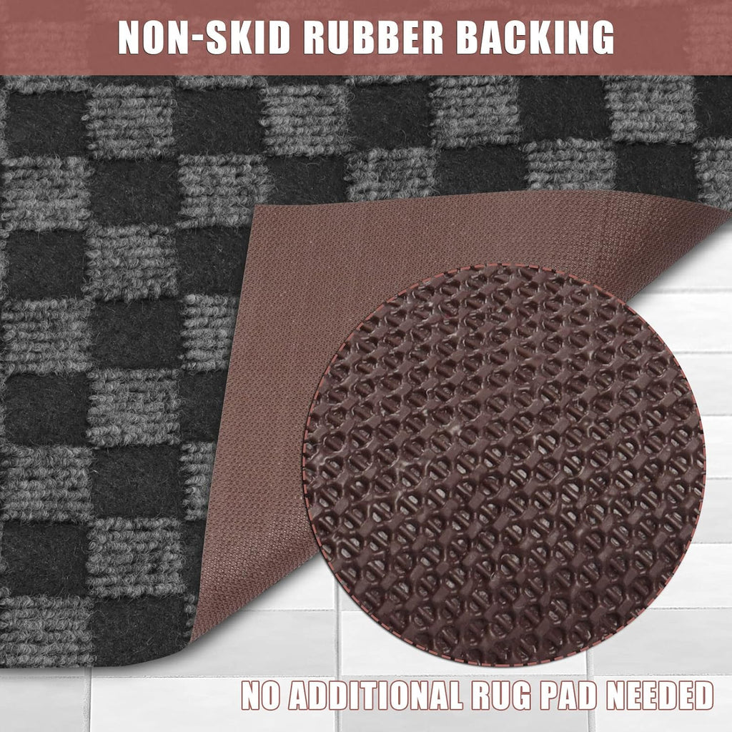 Runner Rug 2 ft x 6 ft Carpet Runners, Indoor/Outdoor Hallway Kitchen Entryway Bedroom Area Rugs with Non-Slip Rubber