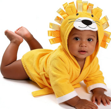 Boy Bathrobe Hooded Towels Unisex Infant Bath robe Towel For Toddle Terry Ultra Absorbent Durable Blankets