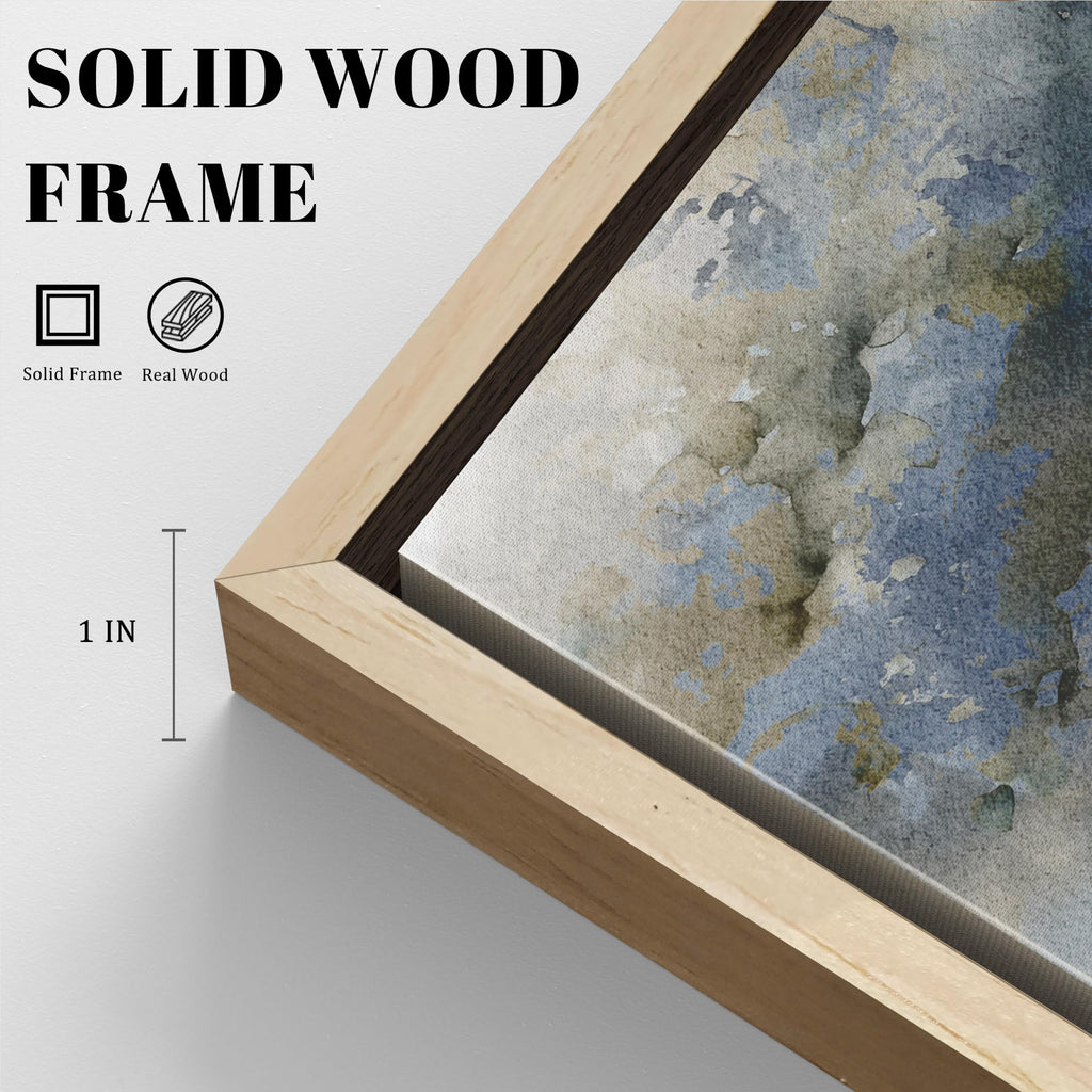 Large Framed Abstract Nature Landscape Wall Art, 32x48 in