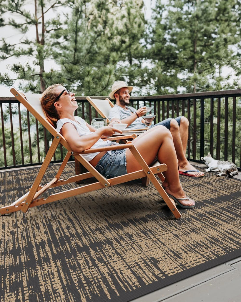 Outdoor Rug Waterproof Outdoor Carpet Patio Rug Mat Reversible RV Camping Rug Plastic Straw Outside Rug for