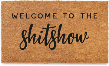 Welcome to the Shitshow Doormat 30x17 Inch, Outdoor Welcome Mat for Front Door, Outdoor Door Mat for Outside Entry