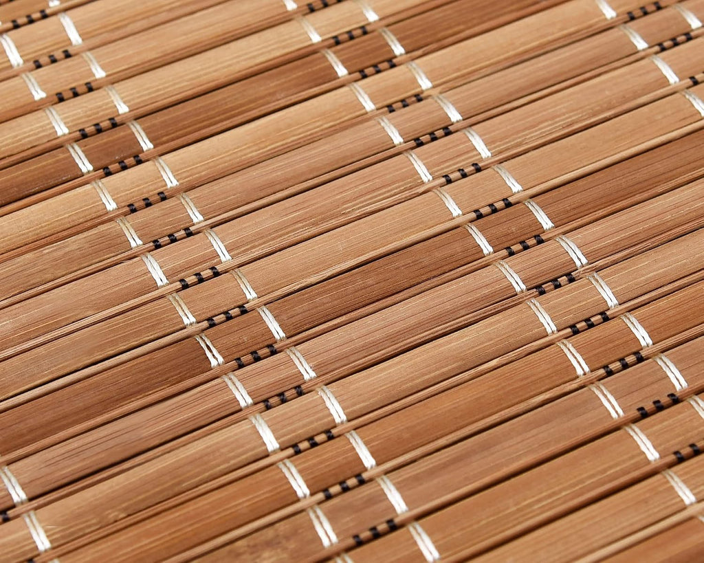 Cordless Bamboo Roman Shades for Windows, 46'' W x 60'' H | Natural Light Filtering Bamboo Window Blinds, Bamboo