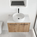 30" Floating Bathroom Vanity with Sink, 30 Inch Single Sink Wall Mounted Bathroom Vanity