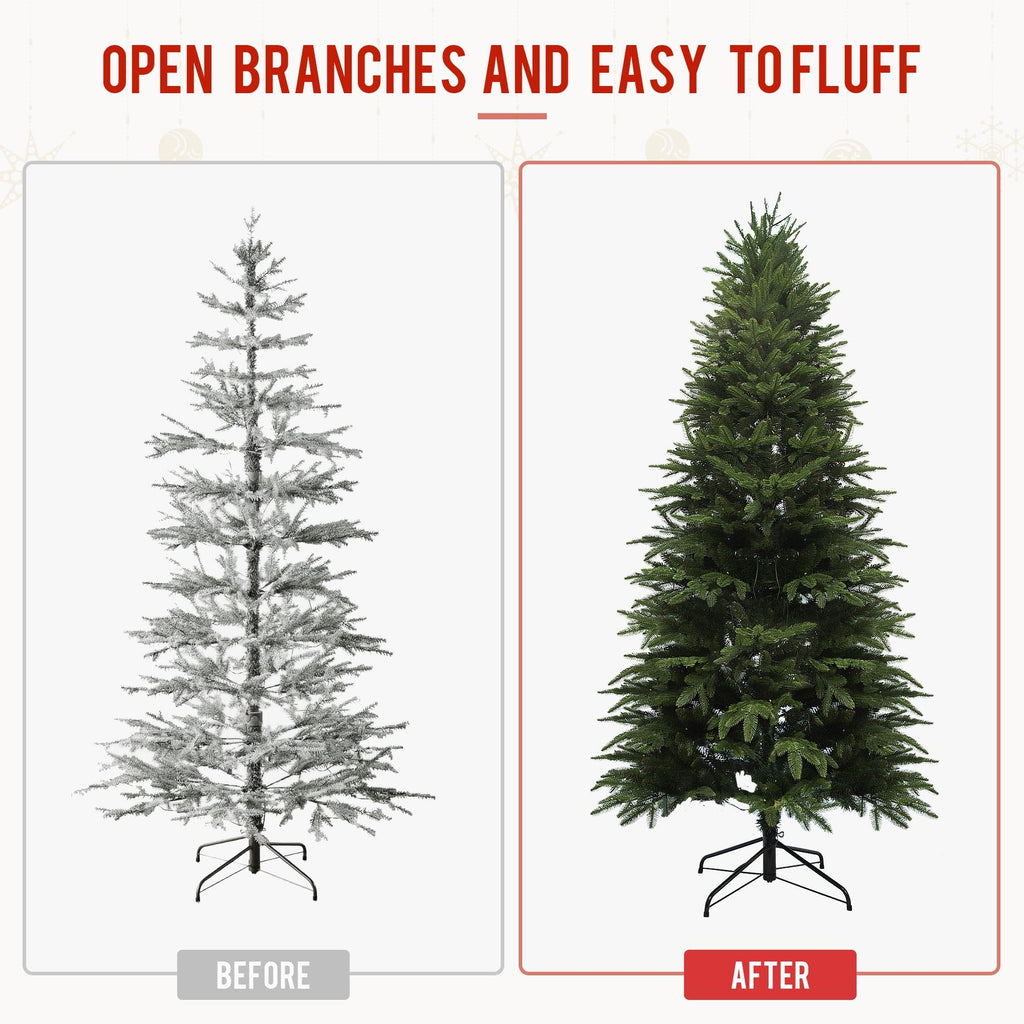 7.5 ft Pre-Lit Artificial Christmas Tree with 350 Lights, Spruce Xmas Tree