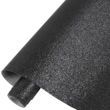 Solid Color Superfine Glitter Faux Leather Rolls 12"X53"(30cmX135cm), Shiny Faux Fabric Canvas Perfect for Craft