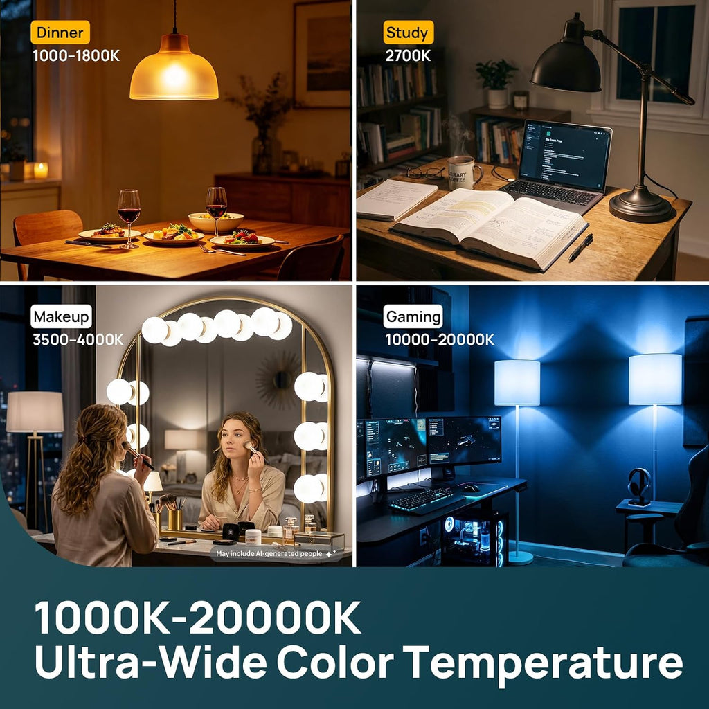 Matter Smart Bulbs 5GHz, Compatible with Alexa/Apple Home/Google