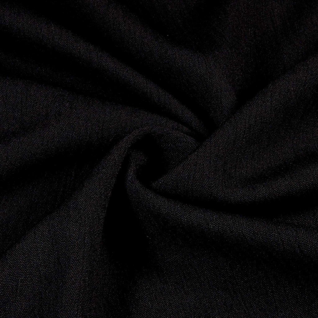 Rayon Crinkle Gauze Black, Fabric by the Yard