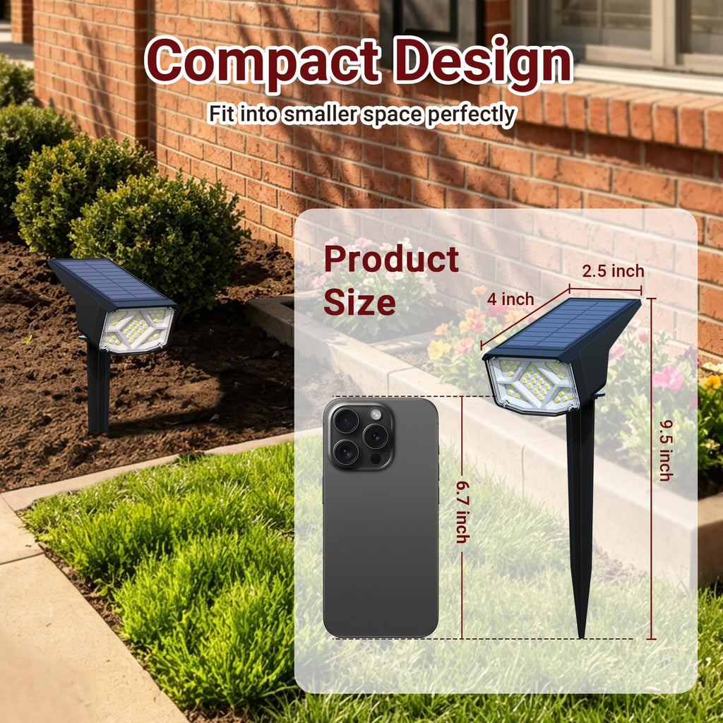 Solar Spot Lights Outdoor Waterproof 16 Pack Cool White