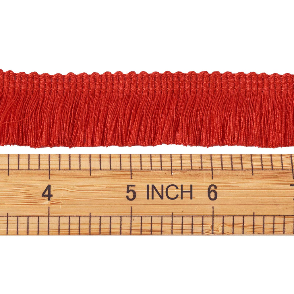 Fringe Trim Tassel 1 Inch Polyester Fibre Lace Ribbon Trim for Sewing Clotheing Home Decors, Dark Red - 27 Yards