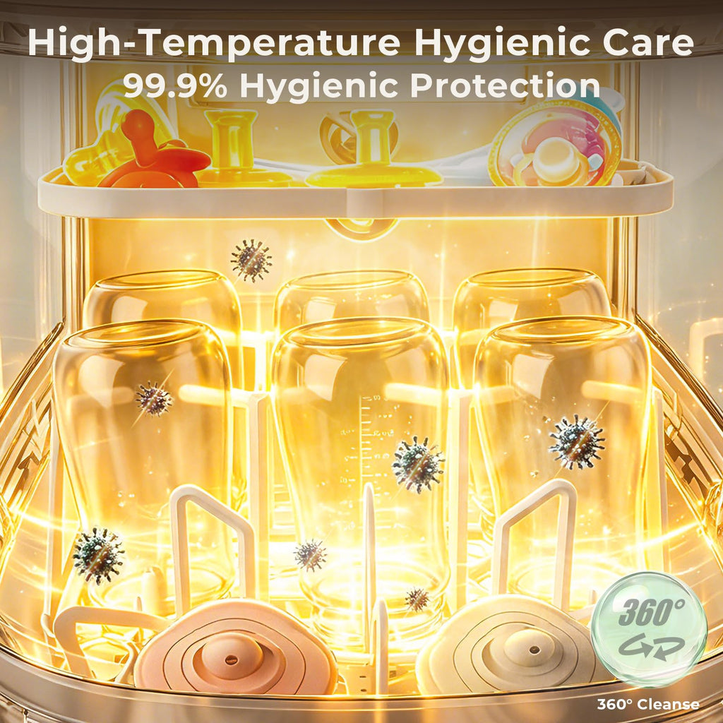 Baby Bottle Washer Steam Dryer: All in One Cleaning Machine for Bottles Pump Parts & Baby Essentials Replaces Hand