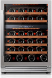Wine Fridge & Cooler - 24 Inch 52 Bottle Wine Cooler Refrigerator, 40-65°F Dual 