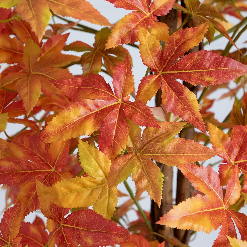 8ft Autumn Deluxe Maple Artificial Fall Tree - Harvest Season Decor - Indoor Faux Plant Display