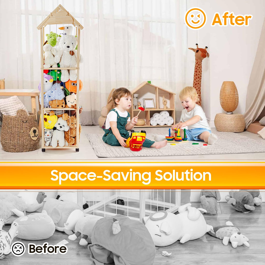 Stuffed Animal Storage, Stuff Animal Holder Organizer Display Shelf