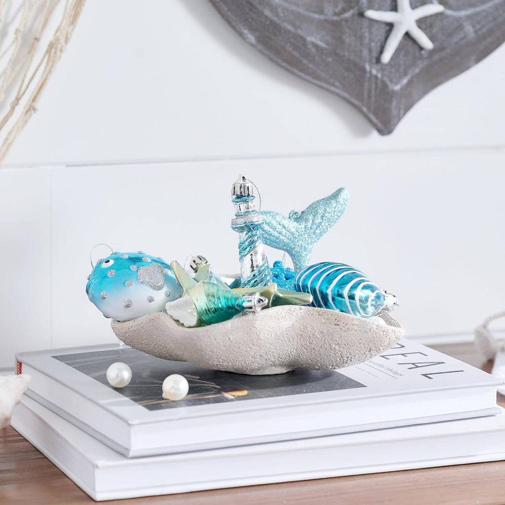 Summer Tree Ornaments Christmas in July Decorations - Set of 12