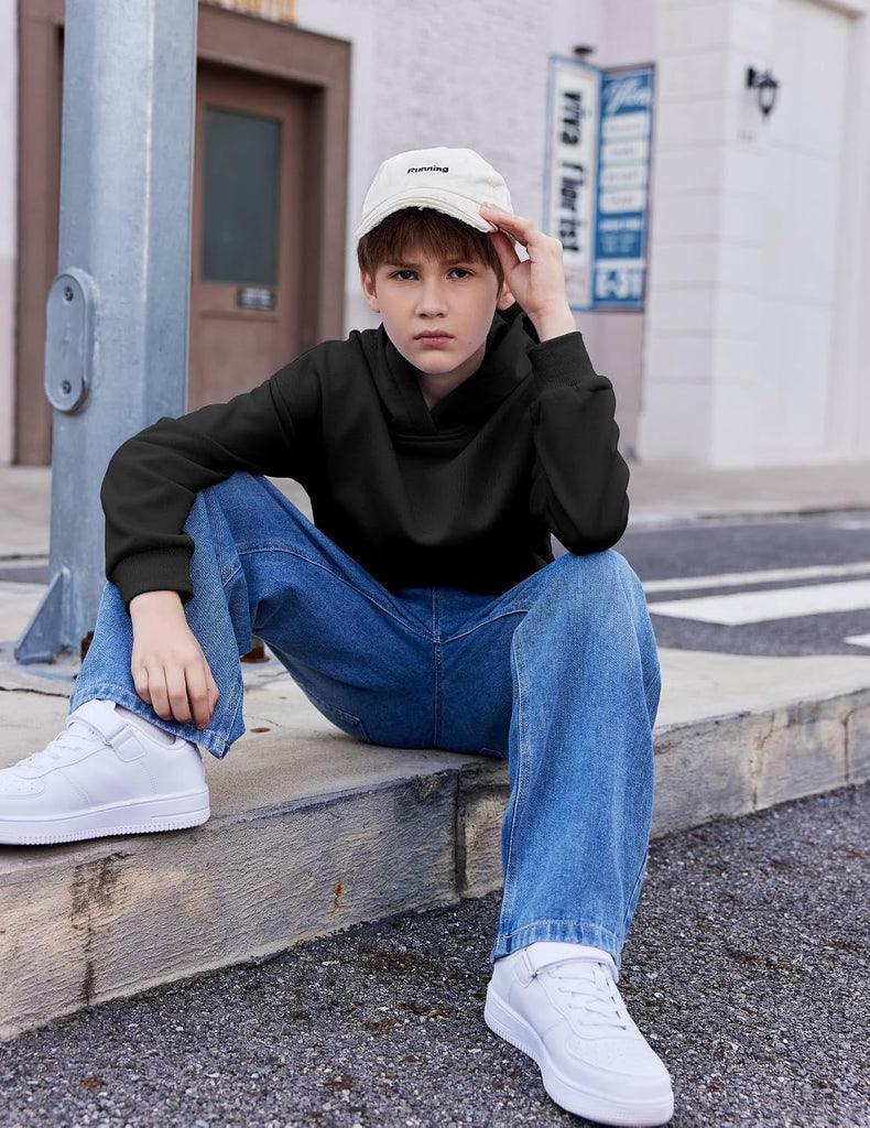 Boys Fashion Hoodies Kids Fleece Pullover Hooded Sweatshirts