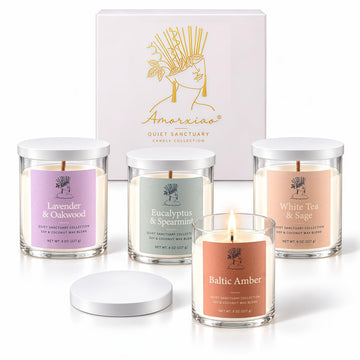 Scented Candles Gift Set, 4 Pack Glass Jars, 32 Oz Total