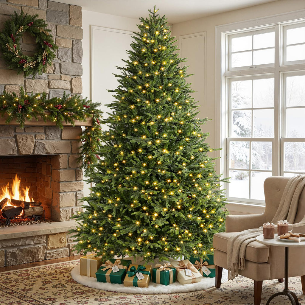 7.5ft Prelit Artificial Christmas Tree with Color Changing Lights