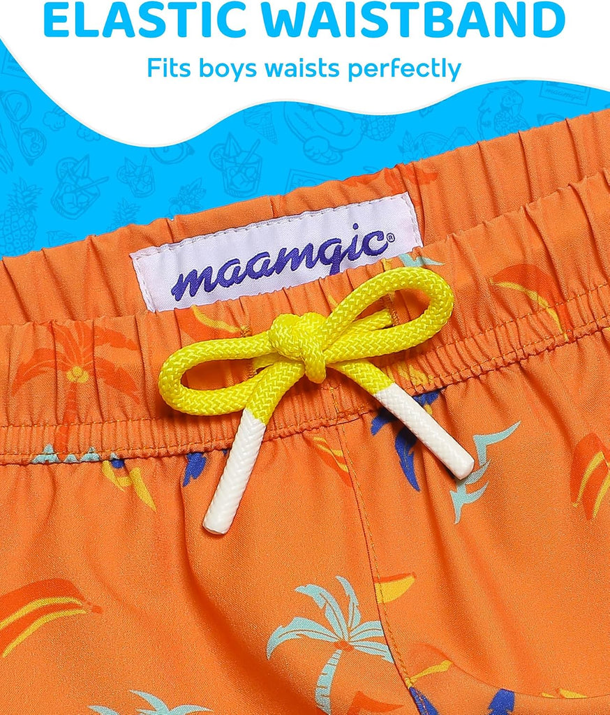 Boys Swim Trunks with Compression Liner Way Stretch Bathing Suit