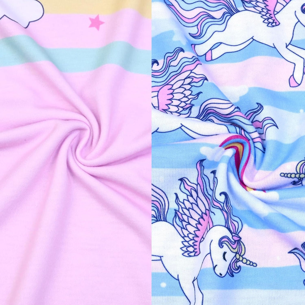 Pack Girls Nightgown Flutter Sleeves Pajamas Princess Night Dresses Cotton Sleepwear
