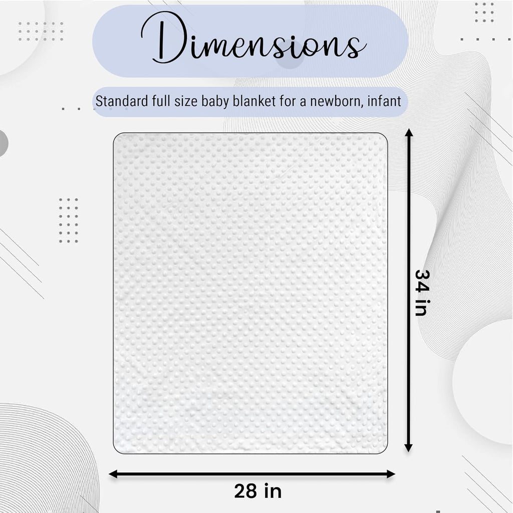 Embroidered Blanket Baby - Beautiful Monogrammed Large Personalized for Boys and Girls Soft Polyester with Custom