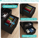 Computer Desk with File Drawers Cabinet, 47 Inch Reversible Home Office Desks with Filing Cabinet for Small Space