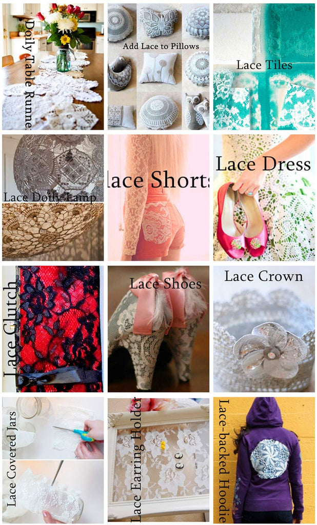 11 Yards Width 6inch Rose Embroidered Lace Ribbon Stretch Lace Trim Fabric for DIY Sewing Crafts Garment