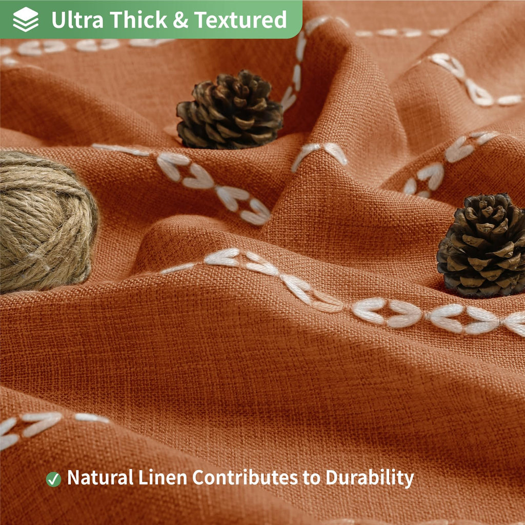 Extra Long No Hook Shower Curtain with Snap-in Liner, 71x86, Orange