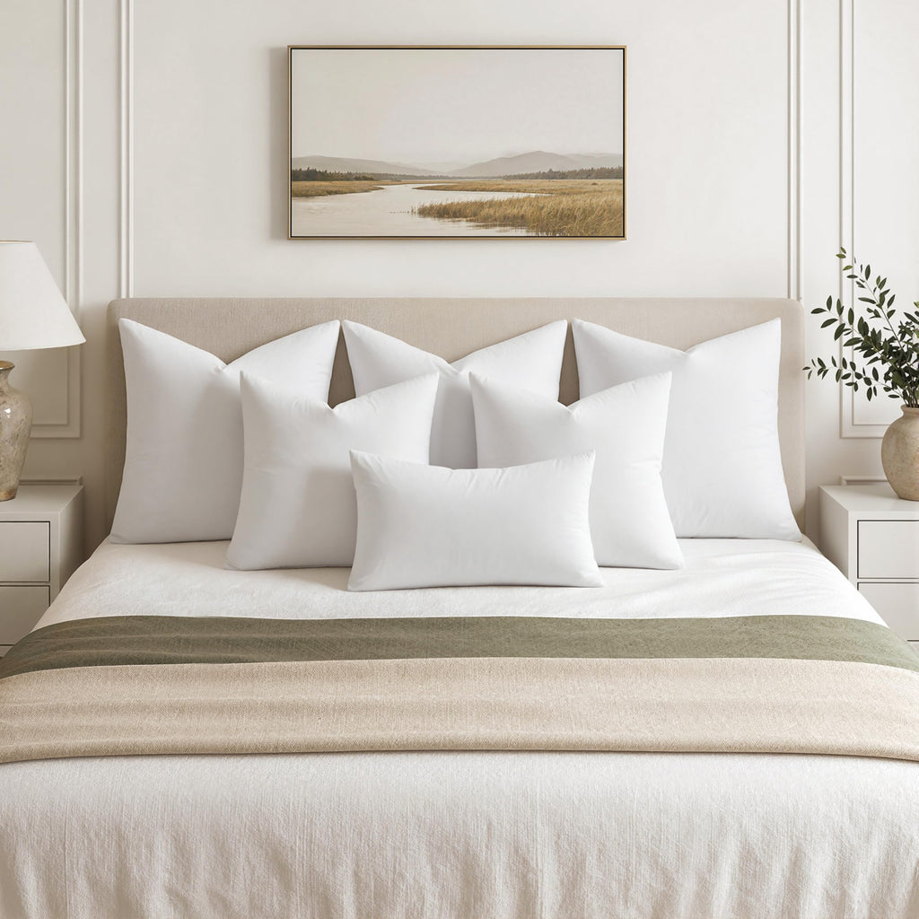 24x24 Euro Pillow Inserts, Premium Feather and Down Pillows 4 Pack