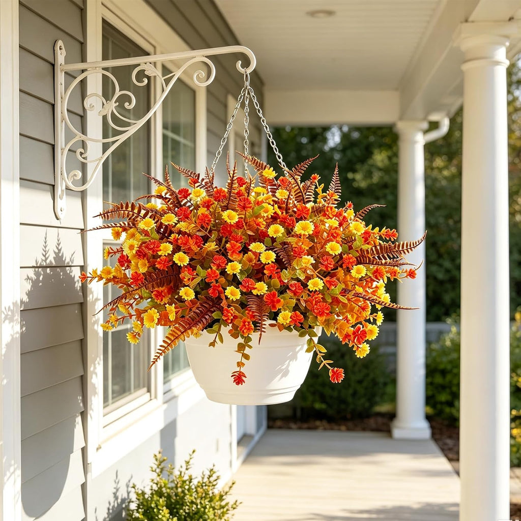 Bundles Artificial Fall Flowers for Outdoors Fall Decorations - Set of 20